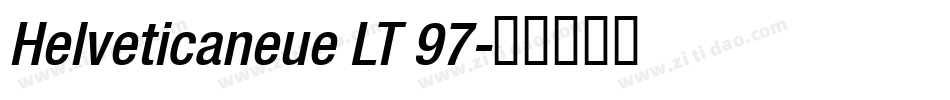 Helveticaneue LT 97字体转换